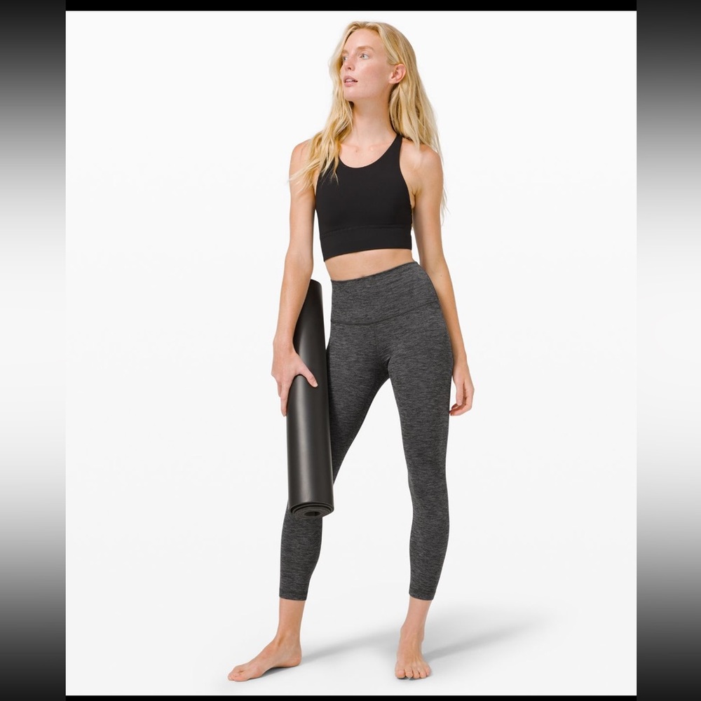 heathered black align 25” tight